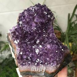 2.35lb Natural Améthyst Quartz Cristal Cluster Geode Rough Mineral Specimens