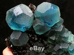 2,5 Lb De Spécimen Minéral En Grappes De Cristal De Quartz Bleu Et Vert Fluorite Naturel