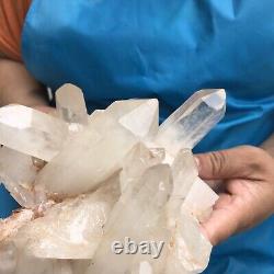 2,53lb Grande Pierre Naturelle De Guérison Des Spécimens En Cristal Blanc À Quartz