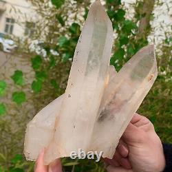 2,54 LB Spécimen de grappe de cristaux de quartz blanc clair, naturel et magnifique
