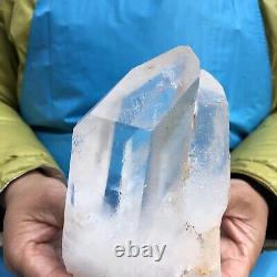 2,59LB Cluster de cristal de quartz blanc clair spécimen minéral de guérison