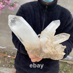 2.6lb Amas brut naturel de cristal de quartz blanc clair de guérison