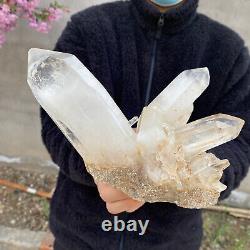 2.6lb Amas brut naturel de cristal de quartz blanc clair de guérison