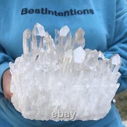 2.83lb Grande Pierre De Guérison De Spécimen De Cristal Blanc À Quartz Naturel