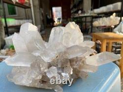 2.8kg Décoration De Cluster De Cristal Naturel Cristal Clair Spécimen Minéral Quartz