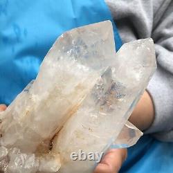 2.94lb Grande Pierre De Guérison De Spécimen De Cristal Blanc À Quartz Naturel