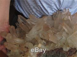 20000g Naturel Tibetain Clear Quartz Cluster Cristal Forme Exceptionnelle Spécimen