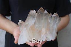 2000g (4.4lb) Spécimen Tibétain Naturel De Grappe De Cristal De Quartz Clair Naturel