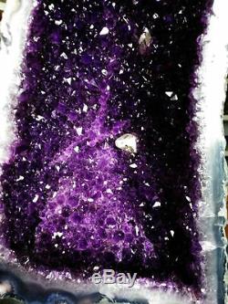 21.3ib 13.7 Violette En Grappes Geode Amerique De Bresil Naturel Du Bresil Cristal