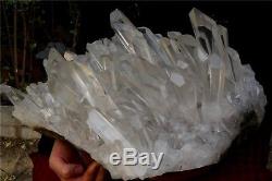 21200g Top Clear Natural Tibétain Quartz Crystal Cluster Point Spécimen