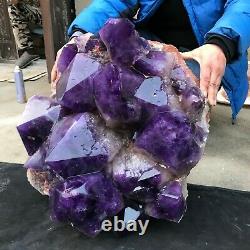 213lb 21 Énorme Améthyste Naturel Cluster Violet Quartz Cristal Spécimen Minéral
