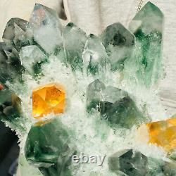 2140g Grand Fort Vert Clair Quartz Cristal Grappe Rough Minéral Healing Spécimen
