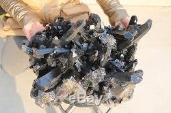 21600g (47.5ib) Spécimen Tibétain Naturel Magnifique De Grappe De Cristal De Quartz Noir