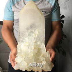 22.0lb Énorme Blanc Naturel Quartz Stèle Cristal Cluster Rugueux De Guérison Des Échantillons