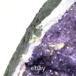 22.7 Lb Natural Amethyst Geode Quartz Cluster Crystal 15 Tall 12x6 Felt Base