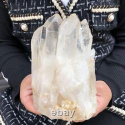 2240G Groupe de cristaux de quartz clair naturel Cluster Spécimen minéral qui guérit