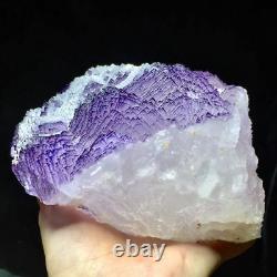 2295g Naturel Unique Multicouche Cubic Purple Fluorite Cristal Cluster Specimen