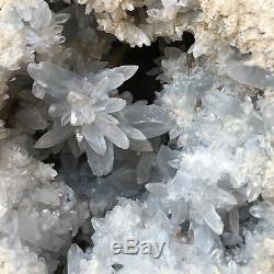 23.82lb Spécimen De Cristal De Grappe De Quartz De Géode De Célestite Naturelle Curatif Ma2982