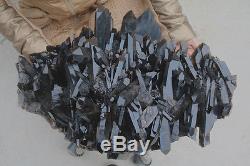 23000g Natural Beautiful Black Quartz Crystal Cluster Tibetan Specimen # 301