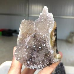 2447g 9pcs Agate Naturelle Géode Améthyste Quartz Cluster Cristal Minéral Healing
