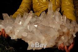 25950g Natural Tibetan Clear Quartz Cristal Cluster Point Minéral Spécimen