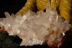 25950g Natural Tibetan Clear Quartz Cristal Cluster Point Minéral Spécimen
