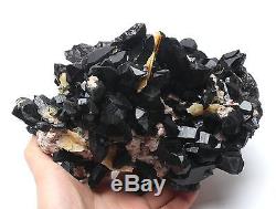 2598g Incroyable Noir Naturel Quartz Crystal Cluster Mineral Spécimen Guérison