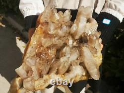 26.4 LB Belle grappe de cristaux de quartz naturels de 14 pouces pour la guérison