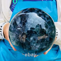2660g Boule de cristal de quartz fluorite naturel coloré guérison HH865