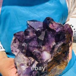 2750G Amas de Quartz Violet d'Améthyste Naturelle Cristal Rare Spécimen Minéral