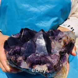 2750G Amas de Quartz Violet d'Améthyste Naturelle Cristal Rare Spécimen Minéral