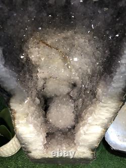 29.5 Améthyste Cathédrale Geode Crystal Quartz Cluster Pierres Naturelles
