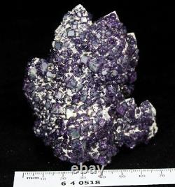 290g Cubic Purple Fluorite Sur Cluster Quartz Specimen Minéral Chine Cm640518
