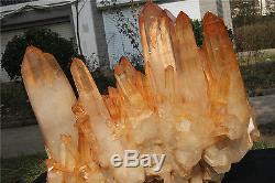 29kg Pretty Natural Tibetan Clear Quartz Crystal Cluster Point Spécimen