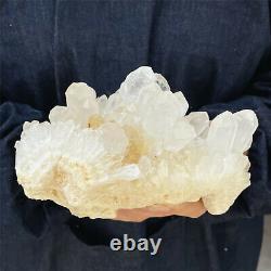3,03LB Spécimen minéral de quartz en cluster de cristal blanc naturel, guérison de la cure YK1486.