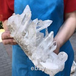 3.08lb Grande Pierre Naturelle De Guérison Des Spécimens En Cristal Blanc À Quartz