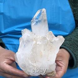 3.21lblarge Cristal Blanc Naturel Cluster Rough Specimen Pierre De Guérison