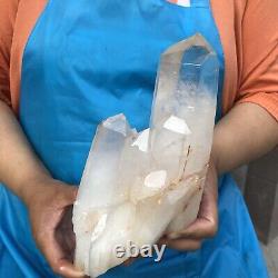 3.27lb Grand Cristal Blanc De Quartz Naturel Cluster Rough Spécimen Healing