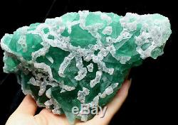 3.2lb Naturel Calcite Octahedral Vert Fluorite Cristal Cluster Minéral Spécimen