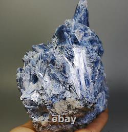 3,52 lb Beau cluster de cristal de quartz bleu naturel spécimen minéral de kyanite