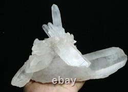 3.56lb Naturel Belle Blanc Quartz Cristal Point De Cluster Minéral Spécimen