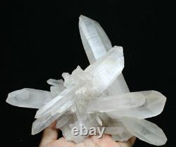 3.56lb Naturel Belle Blanc Quartz Cristal Point De Cluster Minéral Spécimen