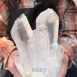 3.74lb Grand Cristal Blanc De Quartz Naturel Cluster Rough Spécimen Healing
