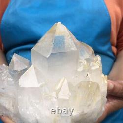 3.91lb Pierre Naturelle De Guérison Des Spécimens De Cristal Blanc Quartz