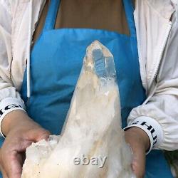 3,98LB Groupe de cristaux de quartz clair blanc naturel brut spécimen de guérison