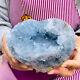 3,98lb Magnifique Cristal De Célestite Bleue Naturelle, Spécimen Minéral De Grotte Géodique H678