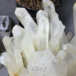 30.6lb Énorme Naturel Clair Blanc Cristal De Quartz Cluster Rugueux De Guérison Des Échantillons