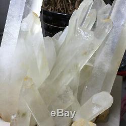 30.6lb Énorme Naturel Clair Blanc Cristal De Quartz Cluster Rugueux De Guérison Des Échantillons