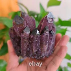 300-800g Purple Ghost Quartz Cristal Cluster Healing Crystals Home Office Décor