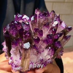 302g Nouveau Trouver Violet Phantom Quartz Cristal Cluster Minéral Specimen Hea A563